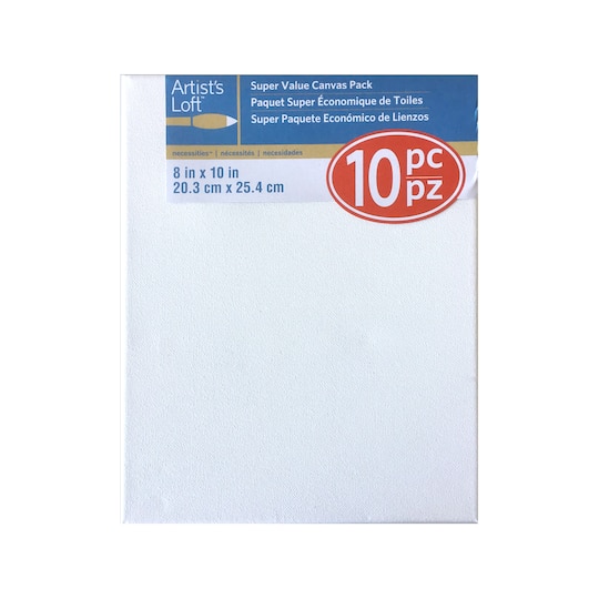 10 Pack 8" x 10" Super Value Canvas by Artist's Loft®